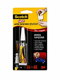 Scotch Süper Japon Yapıştırıcı Sıvı 3 gr Güçlü Hızlı Yapıştırıcı