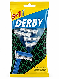 Derby Çift Bıçaklı Tıraş Bıçağı 5+1 Adet Kolay Temizlenen Başlık
