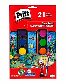 Pritt 21 Renk Sulu Boya Seti Fırçalı