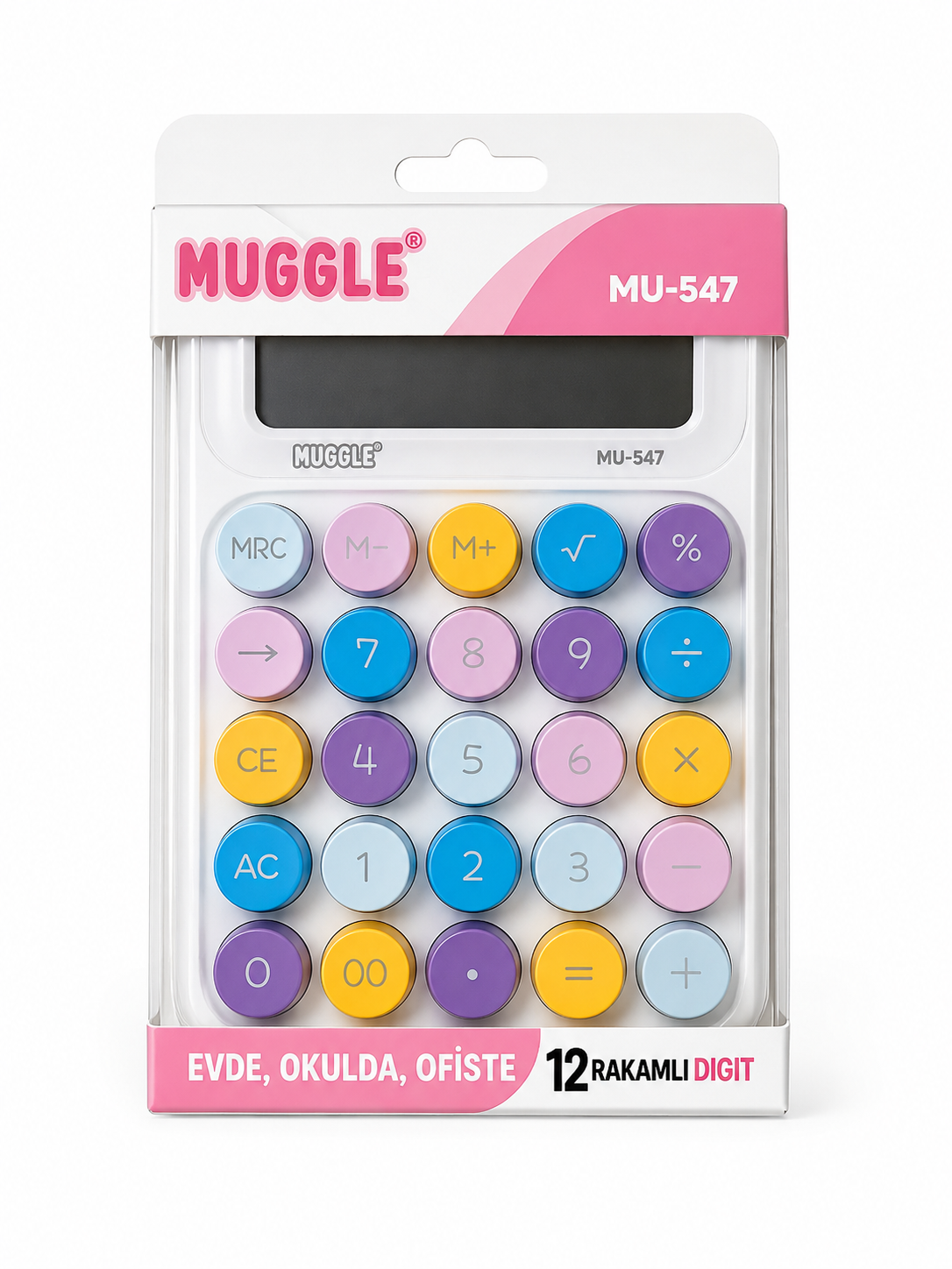 Muggle Renkli Hesap Makinesi MU-547