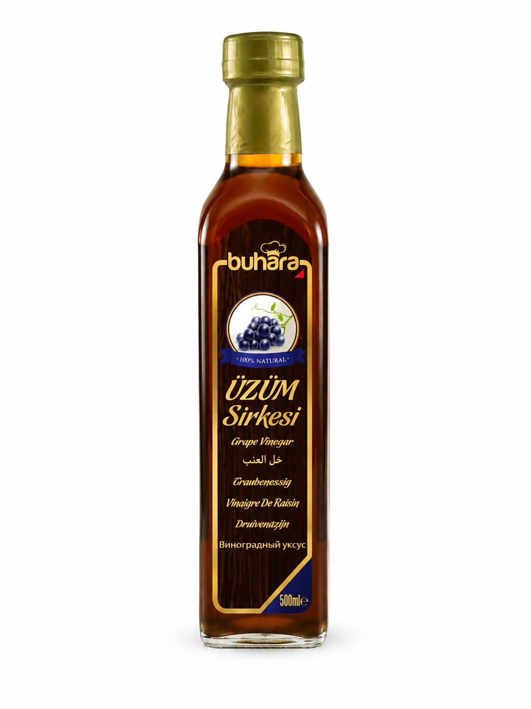 Buhara Doğal Üzüm Sirkesi 500 ml %100 Doğal Grape Vinegar