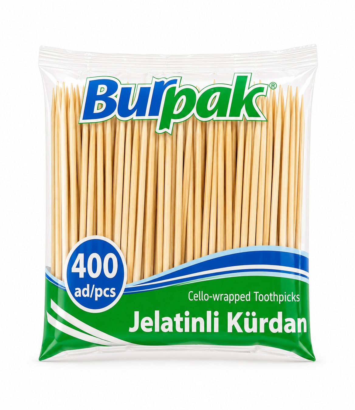 Burpak Jelatinli Kürdan 400 Adet Ahşap Kürdan