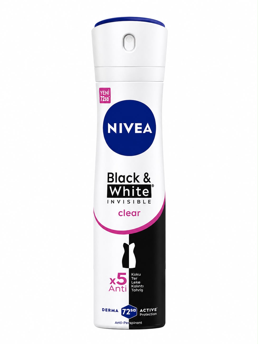 Nivea Black & White Invisible Clear Kadın Sprey Deodorant 150 ml