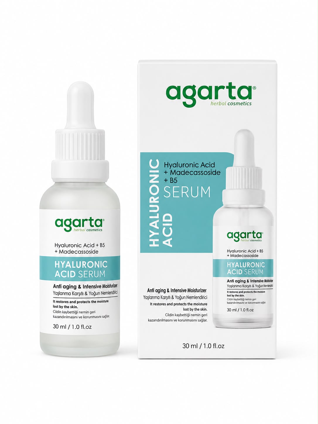Agarta Hyaluronic Acid Serum 30 ml | Hyaluronik Asit + B5 + Madecassoside