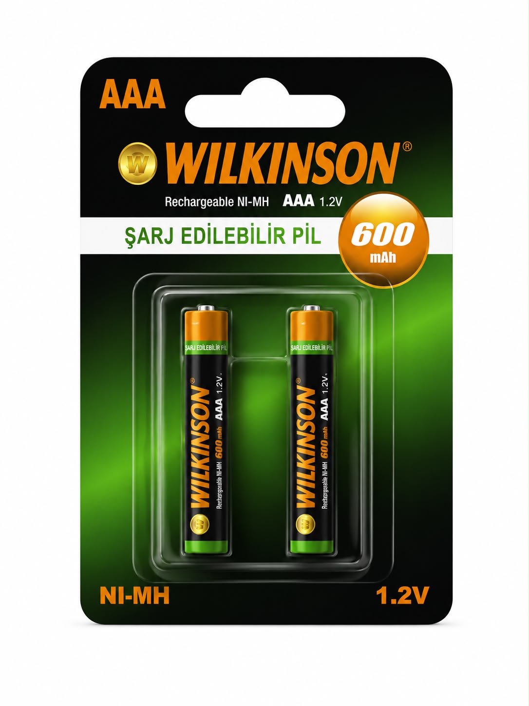 Wilkinson AAA Şarj Edilebilir Pil 600 mAh 1.2V Ni-MH 2'li Paket