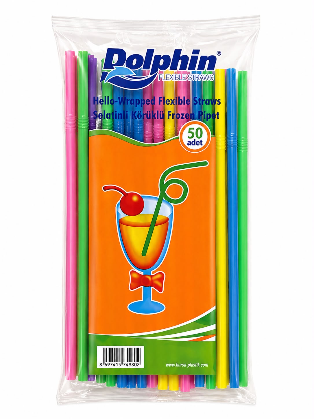 Körüklü Renkli Pipet 50 Adet