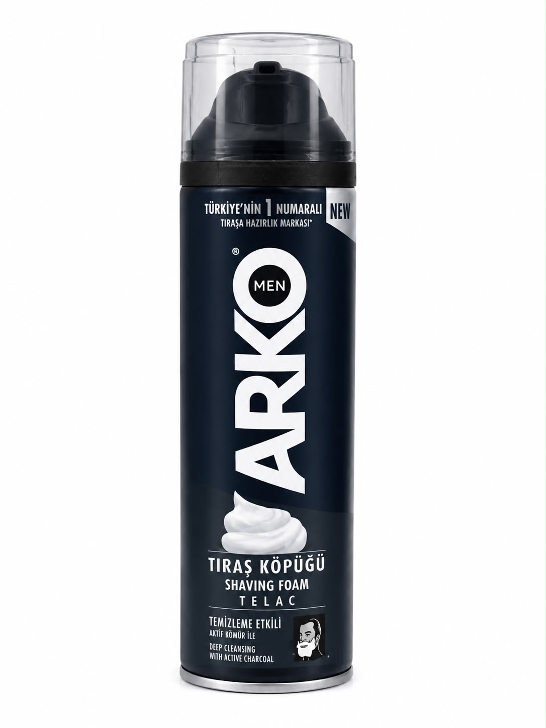 Telac Aktif Kömürlü Tıraş Köpüğü Derin Temizlik Etkili 200 ML